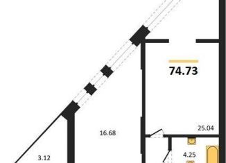 Продаю двухкомнатную квартиру, 74.7 м2, Воронежская область, набережная Чуева, 7