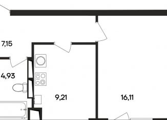 Продается 1-ком. квартира, 37.4 м2, Крым