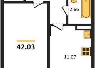 Продается 1-комнатная квартира, 42 м2, Воронеж, Советский район