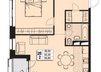 1-ком. квартира на продажу, 55.3 м2, Мытищи, Новомытищинский проспект, 62к1