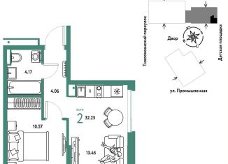 Продам 1-ком. квартиру, 32.3 м2, Тюмень, Центральный округ