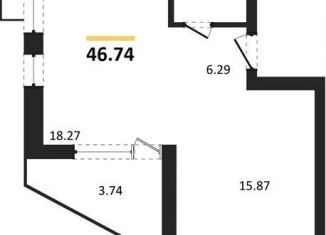 Продам двухкомнатную квартиру, 46.7 м2, Воронежская область, набережная Чуева, 7