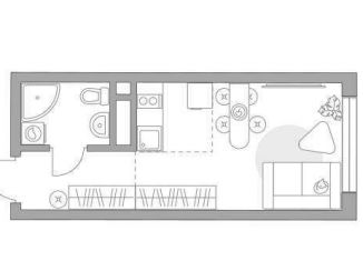 Квартира на продажу студия, 18.8 м2, Москва, Каширское шоссе, 1, район Нагатино-Садовники