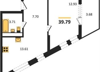 Продается 1-ком. квартира, 39.8 м2, Воронеж, Железнодорожный район, набережная Чуева, 7