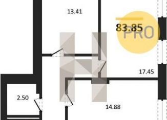 Продается трехкомнатная квартира, 83.8 м2, Воронеж, улица 9 Января, 68Л