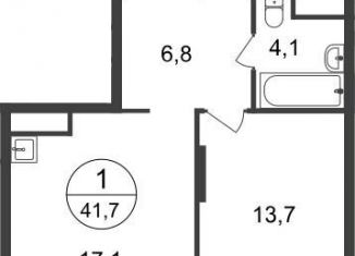 Продам 1-комнатную квартиру, 41.7 м2, Московский, 11-я фаза, к3