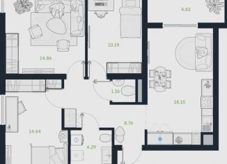 Продам 4-комнатную квартиру, 74.6 м2, рабочий посёлок Винзили, Сосновая улица, 5