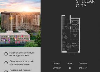 Продам квартиру студию, 30.1 м2, Москва, ЗАО