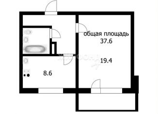 Продажа 1-комнатной квартиры, 37.6 м2, Новосибирская область, улица Петухова, 101/3