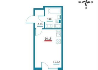 Продается квартира студия, 26.2 м2, Мурино