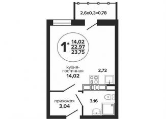 Продаю квартиру студию, 23 м2, Благовещенск, Заводская улица, 4/4