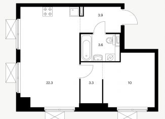 Продажа 1-комнатной квартиры, 43.1 м2, Москва, ЮВАО, жилой комплекс Первый Дубровский, 1.4