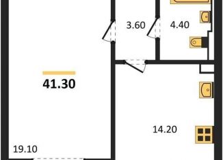 1-комнатная квартира на продажу, 41.3 м2, Воронеж, улица Загоровского, 13к2, Центральный район