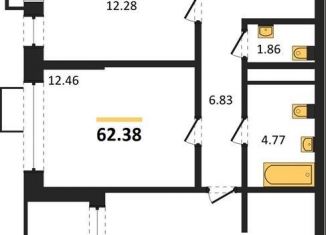 Продам 2-ком. квартиру, 62.4 м2, Воронежская область, набережная Чуева, 7