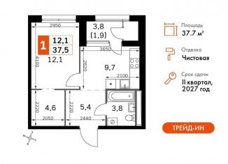 Продажа 1-ком. квартиры, 37.7 м2, Москва, метро Спартак, Строительный проезд, 9с9