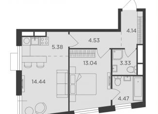 Продается 2-ком. квартира, 49.3 м2, Москва, ЖК ТопХиллз, Электролитный проезд, 7