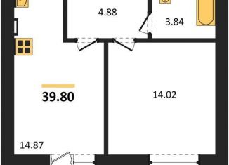 Продается однокомнатная квартира, 39.8 м2, Воронежская область