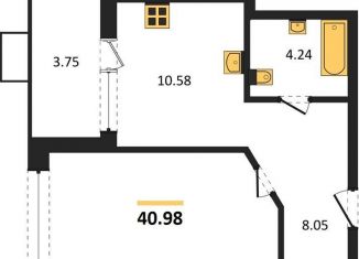 Продается 1-комнатная квартира, 41 м2, Воронеж, набережная Чуева, 7, Железнодорожный район