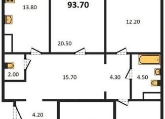 Продажа 3-комнатной квартиры, 93.7 м2, Воронежская область, улица Артамонова, 34Ж