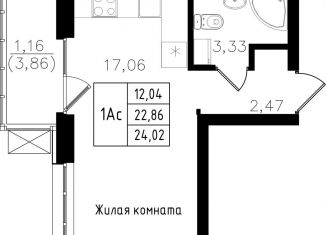 Продам квартиру студию, 24 м2, Казань, Авиастроительный район