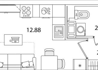 Продажа квартиры студии, 19.5 м2, Санкт-Петербург, метро Проспект Ветеранов