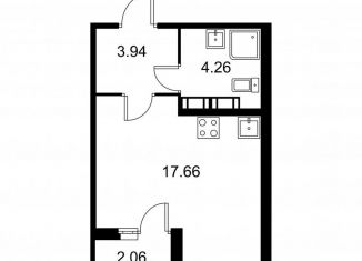 Продам квартиру студию, 26.9 м2, Колпино