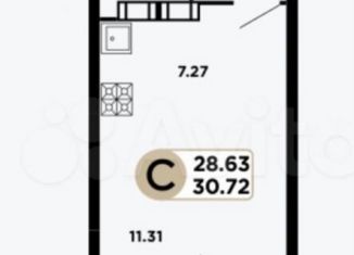 Продаю квартиру студию, 30.7 м2, Самара, метро Юнгородок