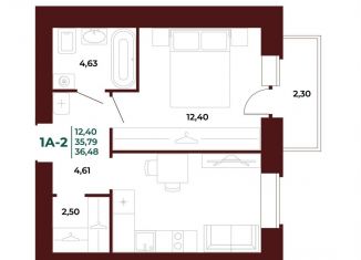 Продается 1-комнатная квартира, 36.5 м2, Пенза, проспект Строителей, 21Ак1