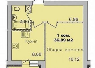 Продается однокомнатная квартира, 36.9 м2, Новосибирская область, улица Романтиков, 26