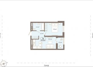 Продам 1-комнатную квартиру, 37.2 м2, Тюмень, Калининский округ, Заполярная улица, 3к1