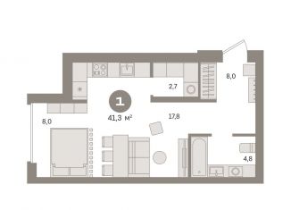 Продается 1-комнатная квартира, 41.4 м2, Москва, метро Нижегородская