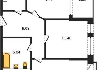 Продажа 2-комнатной квартиры, 55.6 м2, Воронеж, набережная Чуева, 7