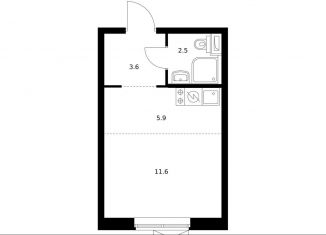 Продается квартира студия, 23.7 м2, Москва, Кавказский бульвар, 51к2, метро Кантемировская