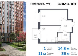 Продаю однокомнатную квартиру, 35 м2, Московская область, жилой комплекс Пятницкие Луга, к2/2