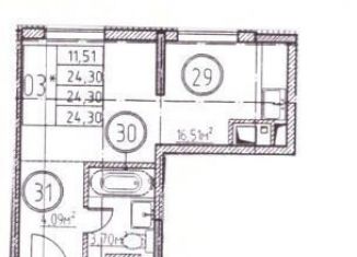 Продам квартиру студию, 24.3 м2, село Засечное