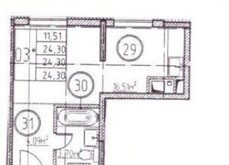 Продается квартира студия, 24.3 м2, село Засечное