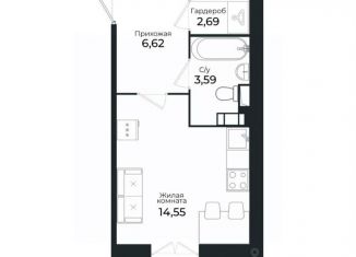 Продам квартиру студию, 27.2 м2, Сертолово, Центральная улица, 13