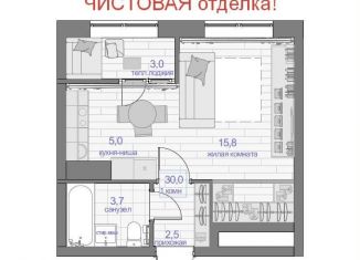 Продаю однокомнатную квартиру, 30 м2, Красноярск, Кировский район, Апрельская улица, 9