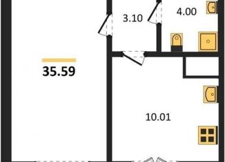 Продажа 1-ком. квартиры, 35.6 м2, Воронеж, Цимлянская улица, 10В, Левобережный район