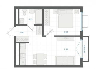 Продается 1-комнатная квартира, 36.1 м2, Свердловская область