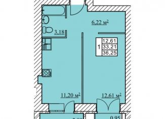 Продам 1-комнатную квартиру, 36.3 м2, посёлок Красный Бор