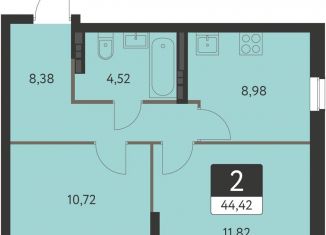 Продается двухкомнатная квартира, 44.4 м2, Екатеринбург, метро Чкаловская