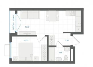 Продаю 1-комнатную квартиру, 33.8 м2, Екатеринбург, Ленинский район