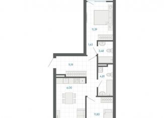 Продается двухкомнатная квартира, 65.4 м2, Челябинская область