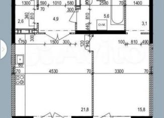 Продам 1-ком. квартиру, 53.8 м2, Ярославль, Ленинский район