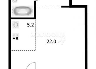 Продам квартиру студию, 36.1 м2, Новосибирск, улица Гребенщикова, 3