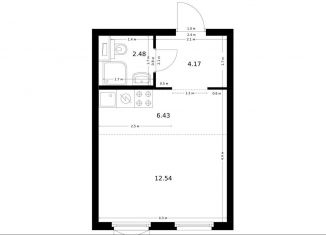 Продаю квартиру студию, 25.6 м2, Москва, жилой комплекс Ютаново, 6, метро Аннино