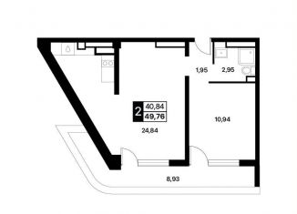 Продается 2-ком. квартира, 49.6 м2, Алушта, Перекопская улица, 4