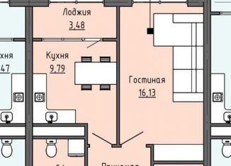 Однокомнатная квартира на продажу, 43.2 м2, Чечня, проспект В.В. Путина, 6