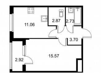 Продаю 1-ком. квартиру, 37.4 м2, Колпино